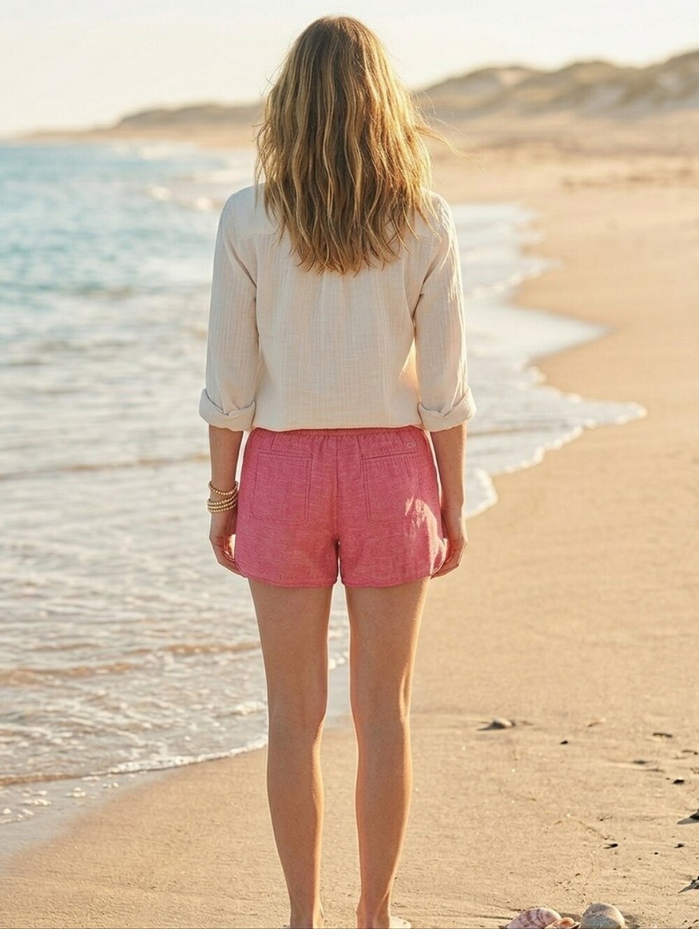 Vineyard Vines Pull On Linen Short Brick Red Size Large Women's Comfort Waist - Picture 8 of 10